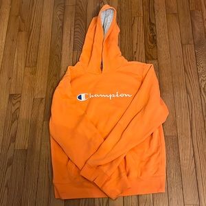 orange Champion sweatshirt